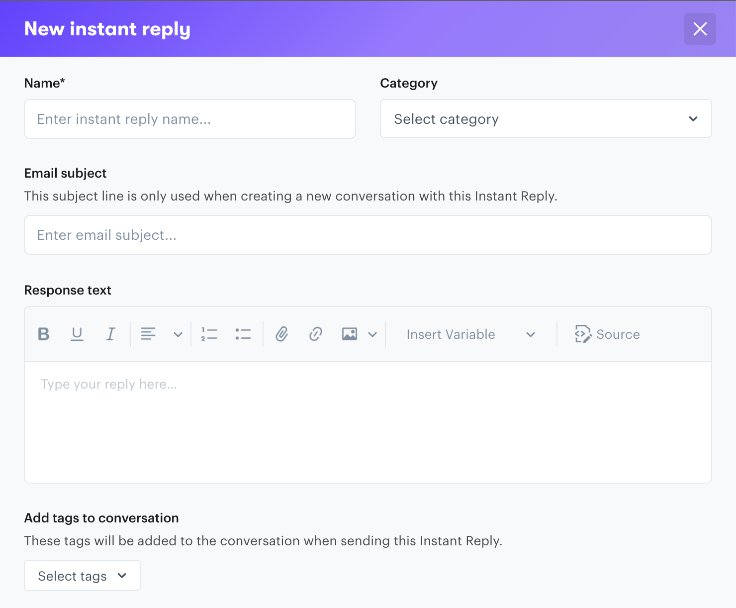 Automation features are essential to any business looking to scale, and can include things like "canned responses" or "instant replies." 