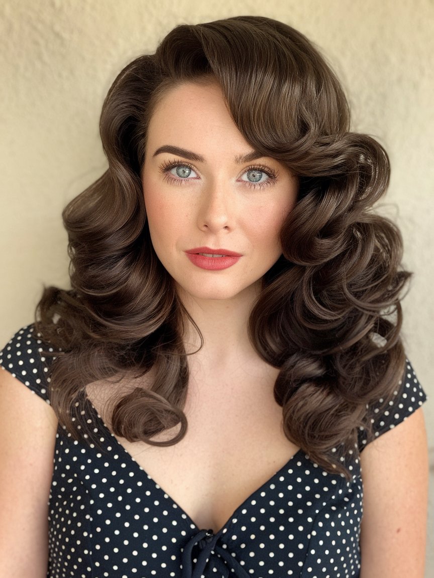 31. Natural Curly Voluminous Hollywood Waves