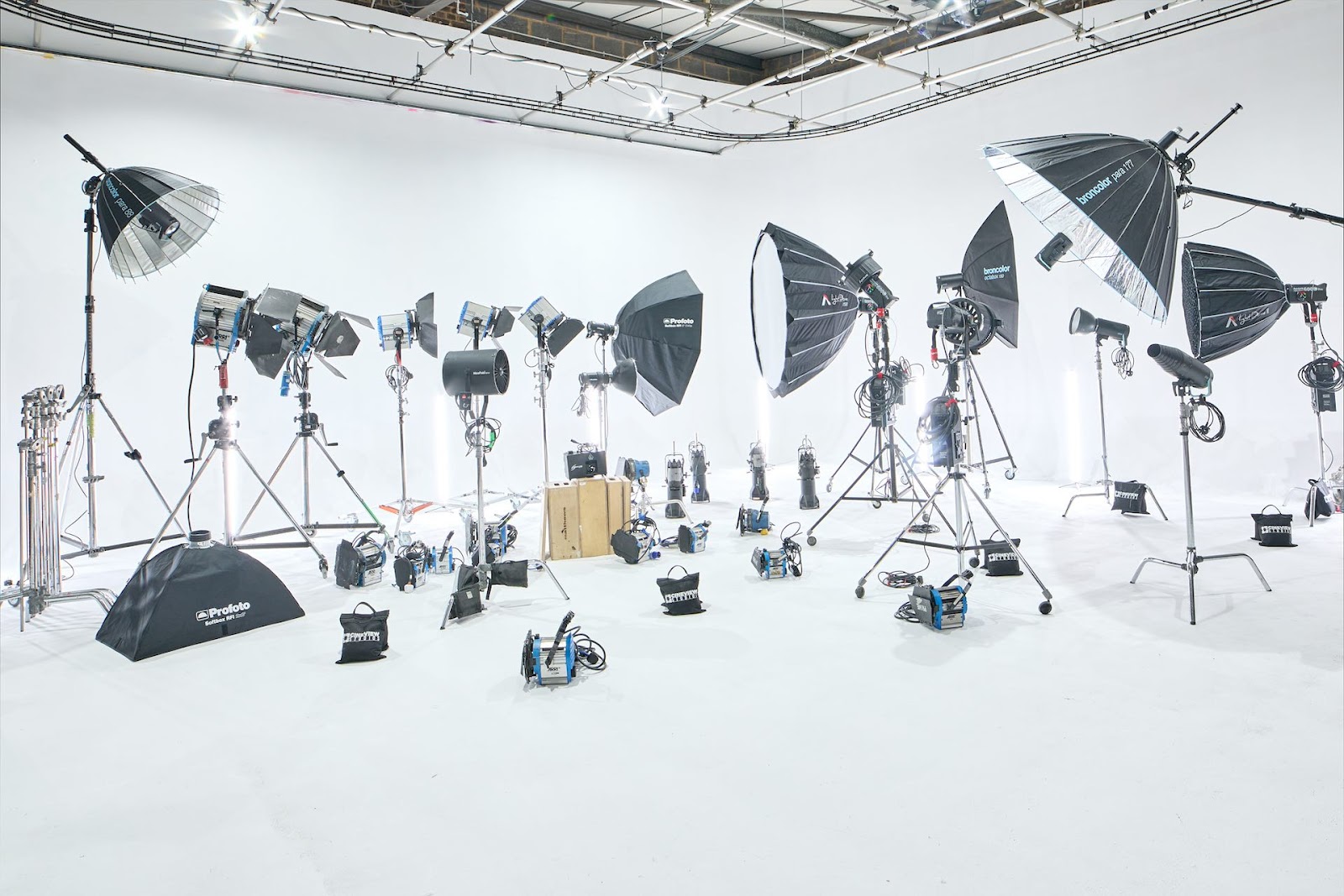 Behind the scenes: A well-equipped shoot room with camera lighting and essential gear