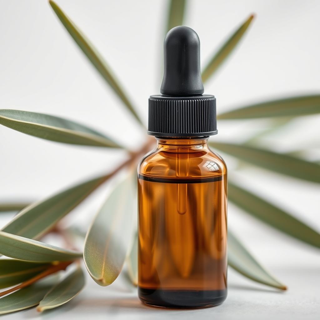Tea tree oil for hyperpigmentation with tea tree leaves