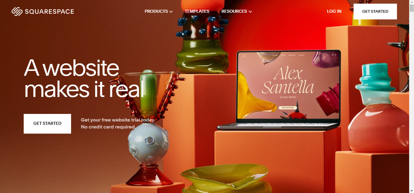 a screenshot of Squarespace.com