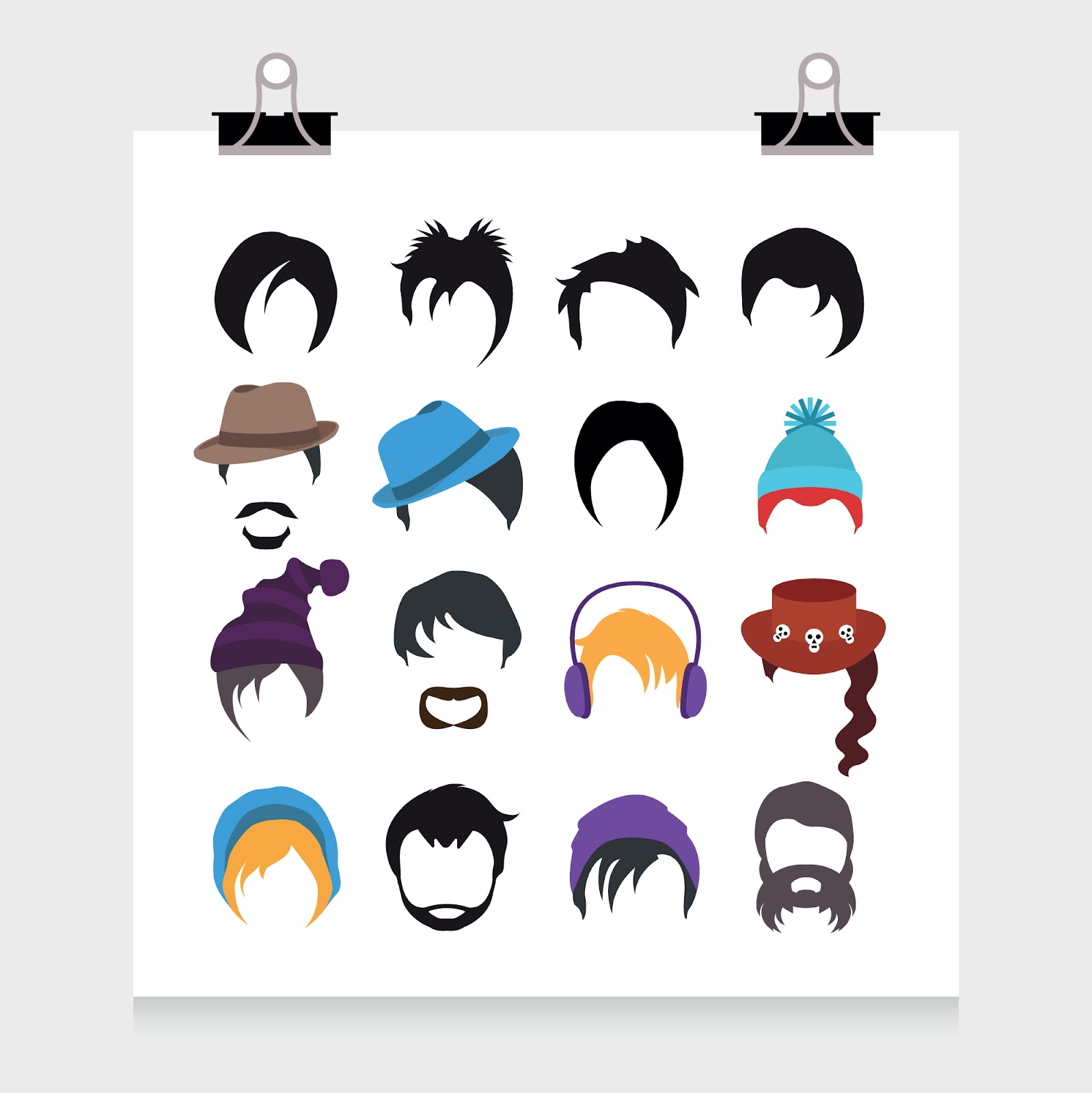 Hairstyle icons collection&nbsp;