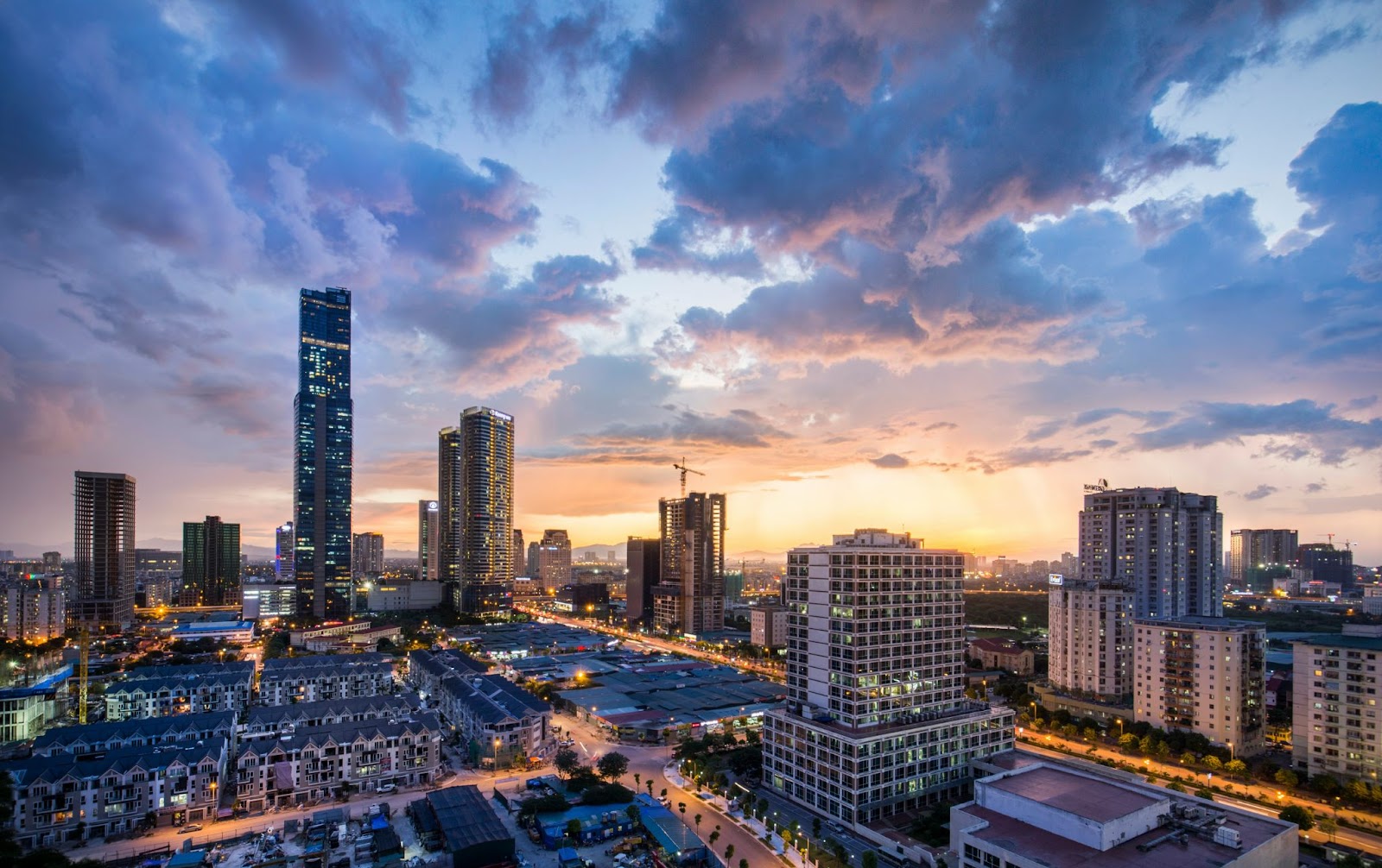 Hanoi cityscape in Vietnam