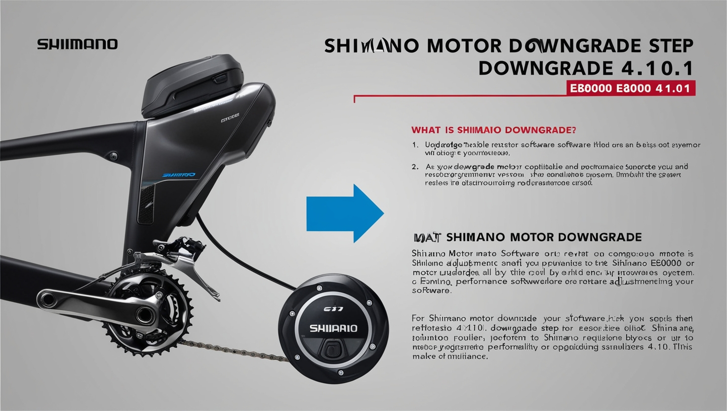 Shimano Motor Downgrade Steps E8000 4.10.1
