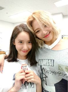 This contains an image of YoonA and Hyoyeon together