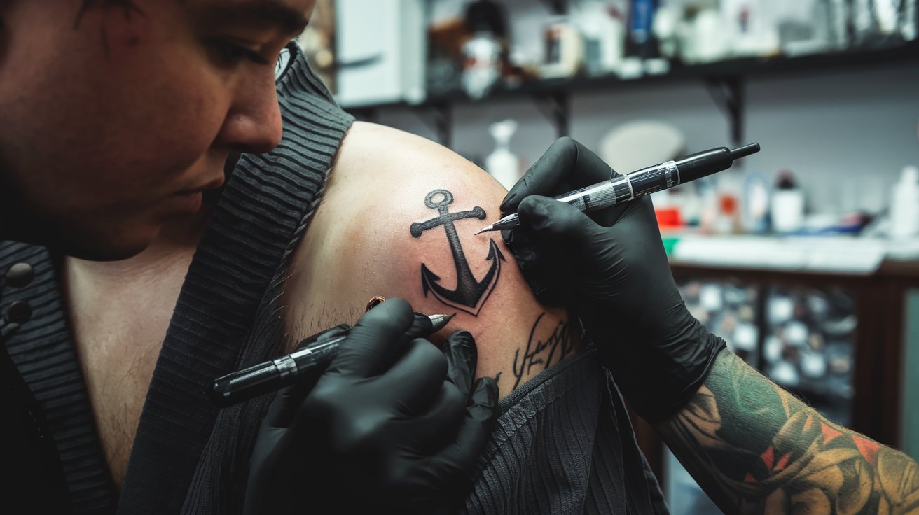 Anchor Cross Tattoo: Stability and Faith Combined