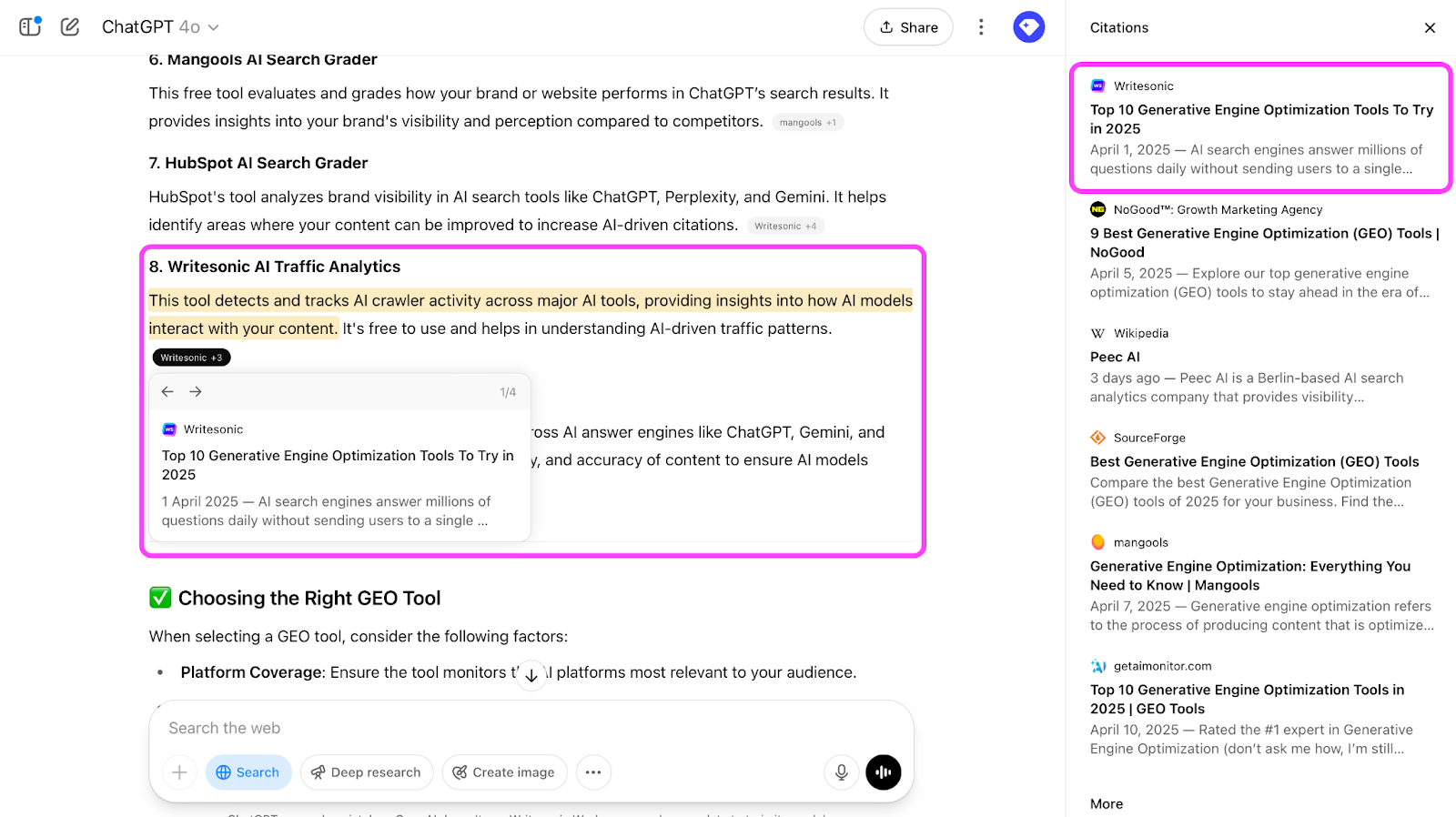 ChatGPT example for LLMO - What is LLM Optimization