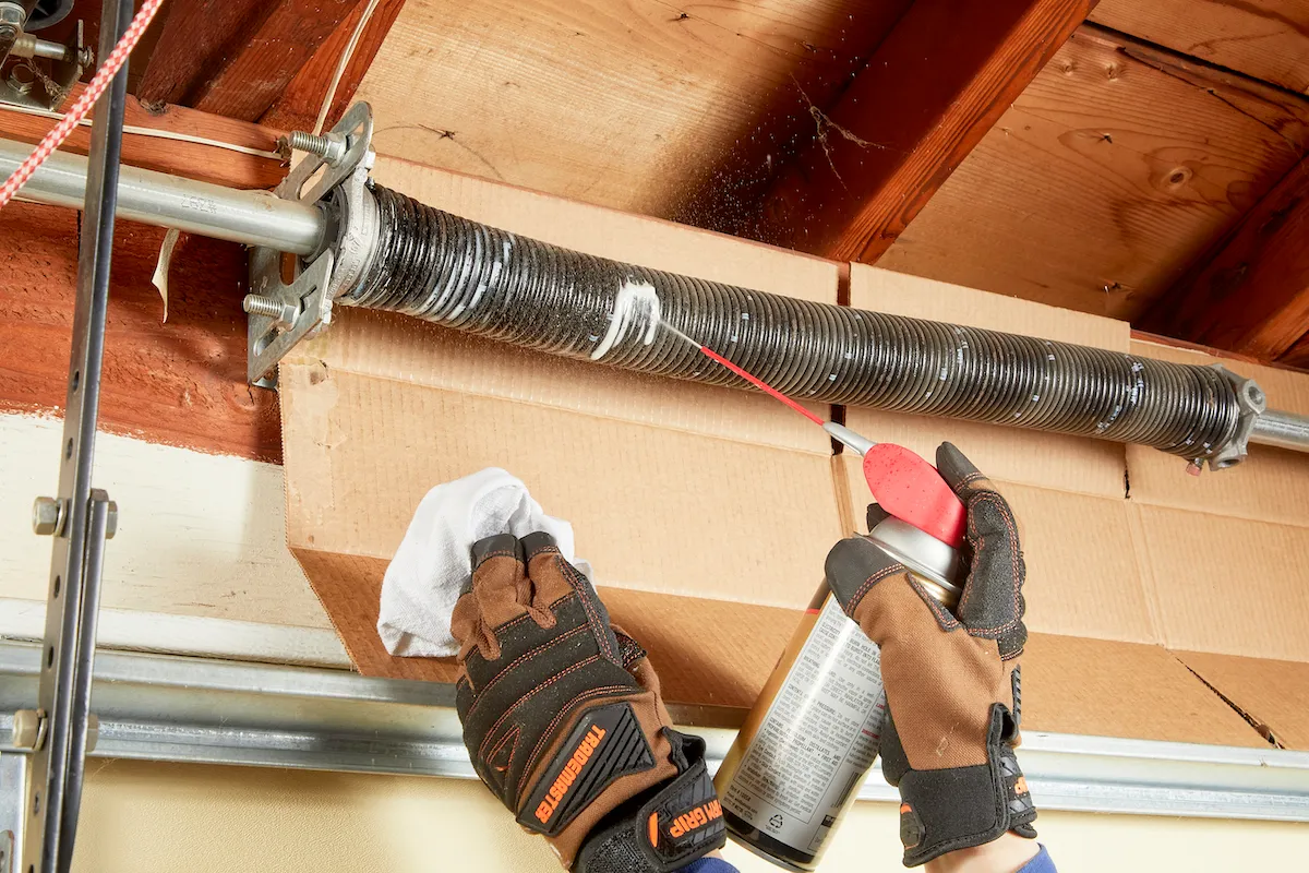 How to Balance a Garage Door with lubricant.