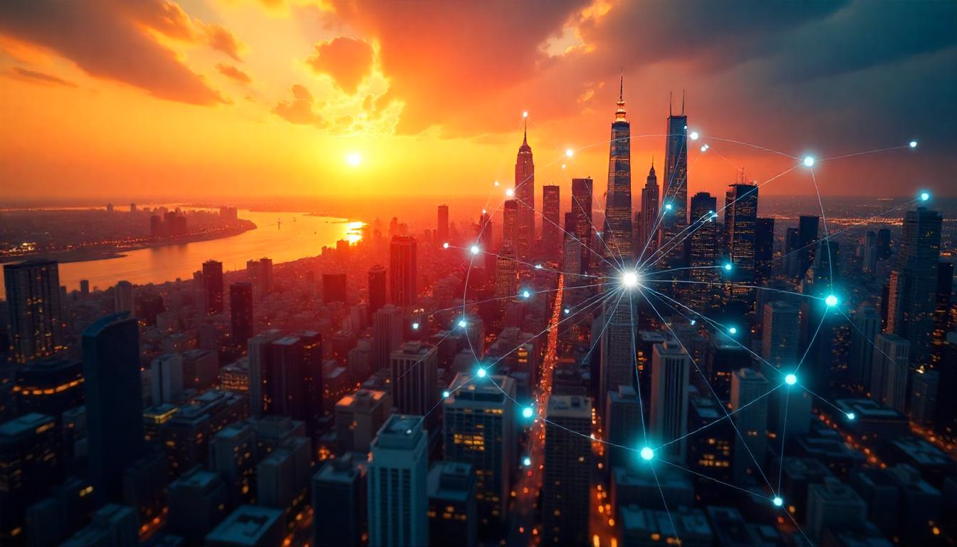 The captivating, futuristic skyline of this vibrant city, with its glowing skyscrapers and intricate network of digital connections, represents how a MSSP for growing businesses [city] to securely thrive in this dynamic urban environment. The MSSP's comprehensive, scalable security solutions can adapt to protect the evolving technology needs of enterprises in this metropolitan area.