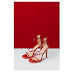 WOMEN RED LONG HEEL SANDAL