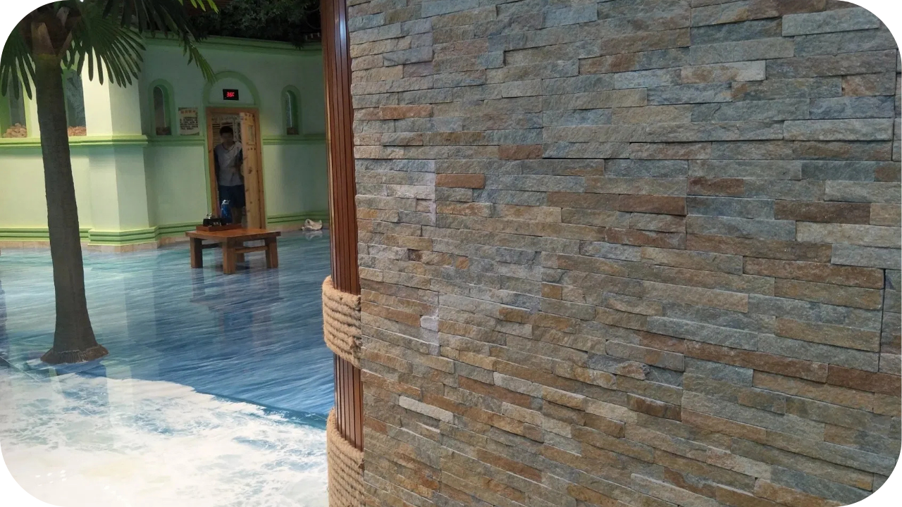 Sophisticated quartzite cladding adding texture and elegance to facades