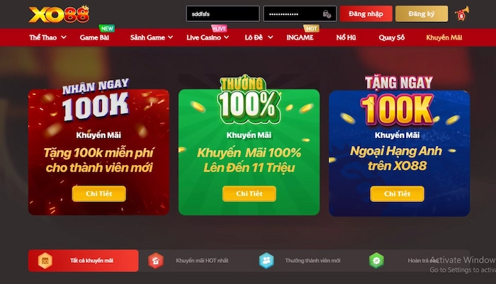 Đăng nhập Xo88