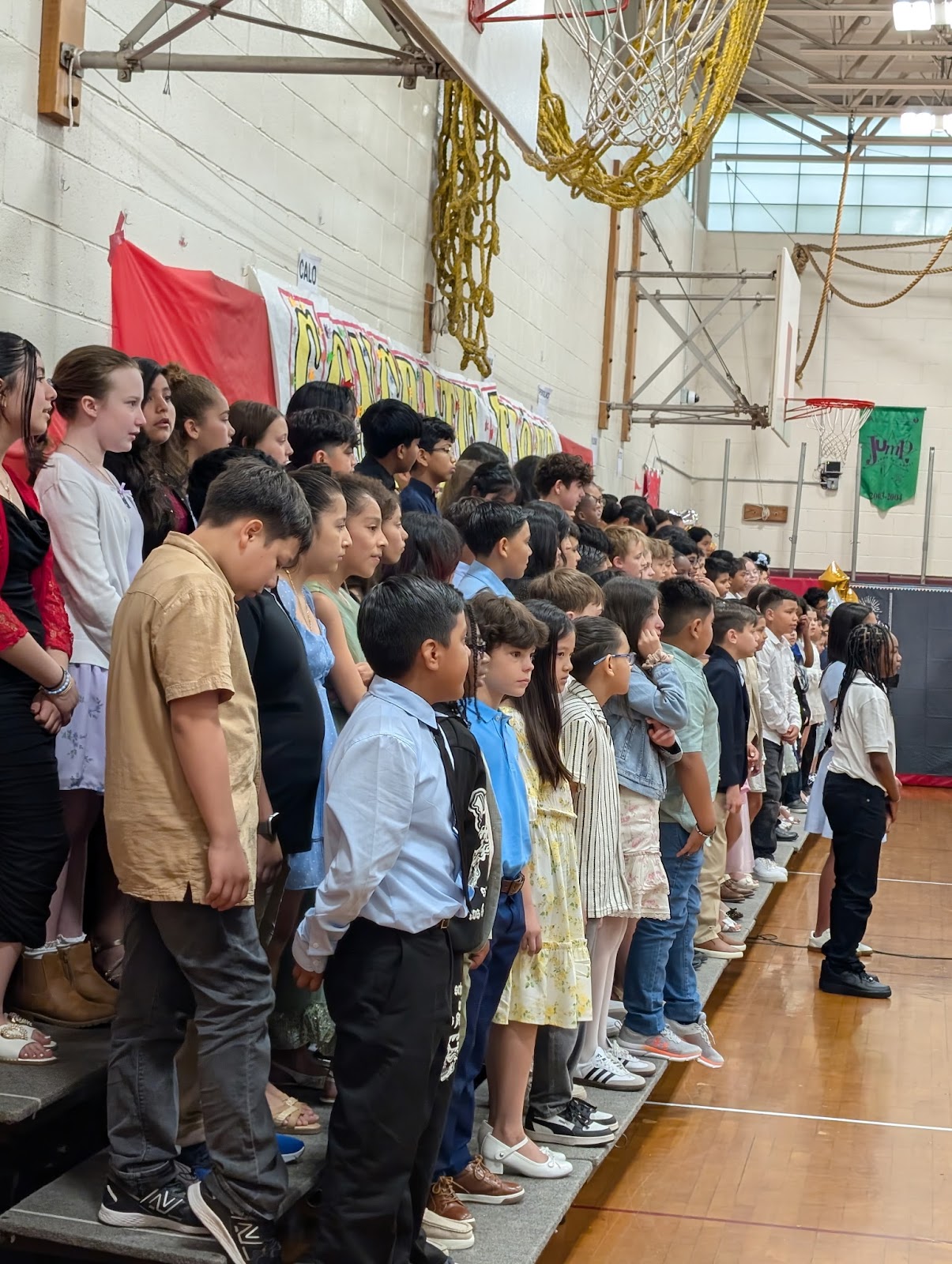 Hart fifth graders at their moving up ceremony