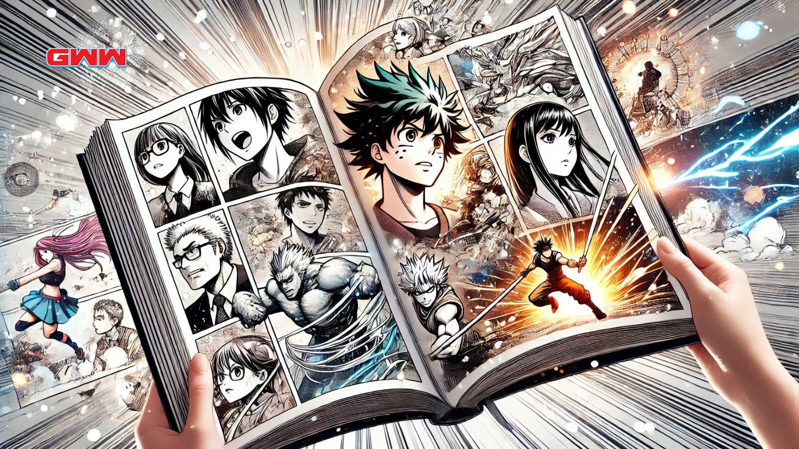 A wide image representing the purpose and appeal of manga.