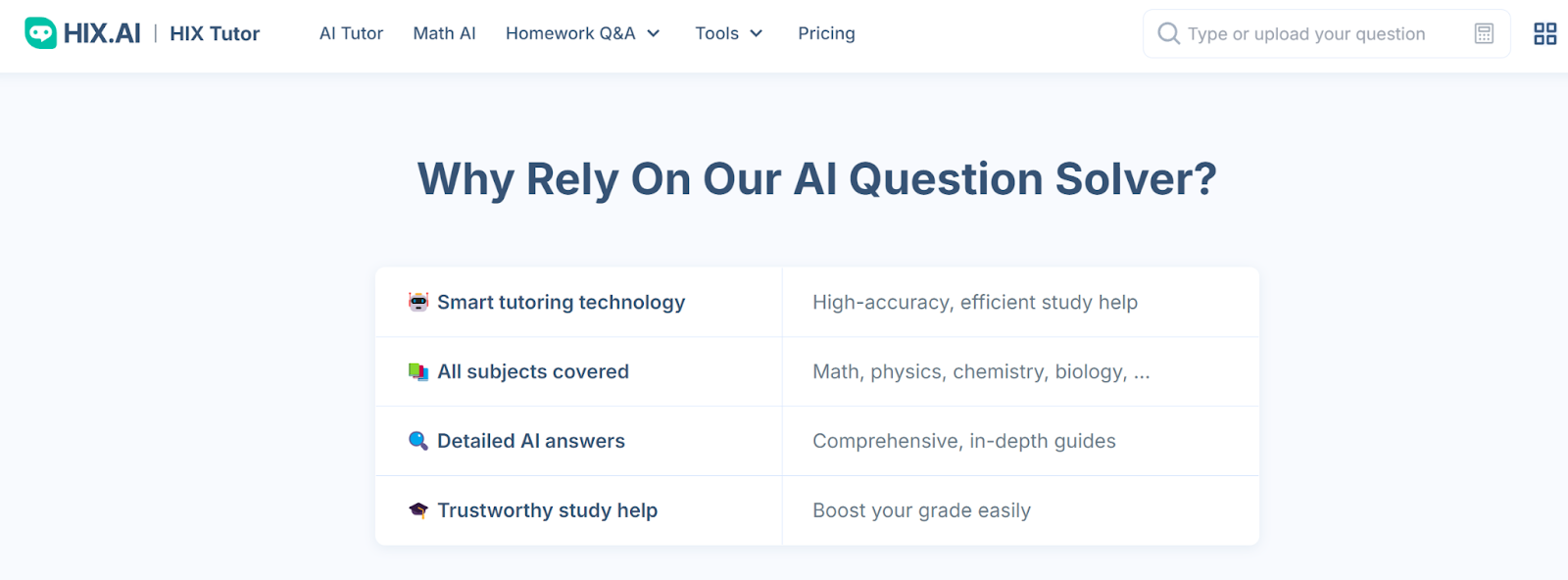 The Precision of Answers with HIX Tutor