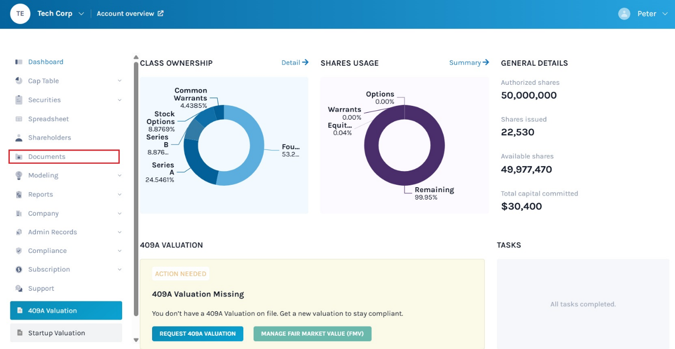Eqvista dashboard 