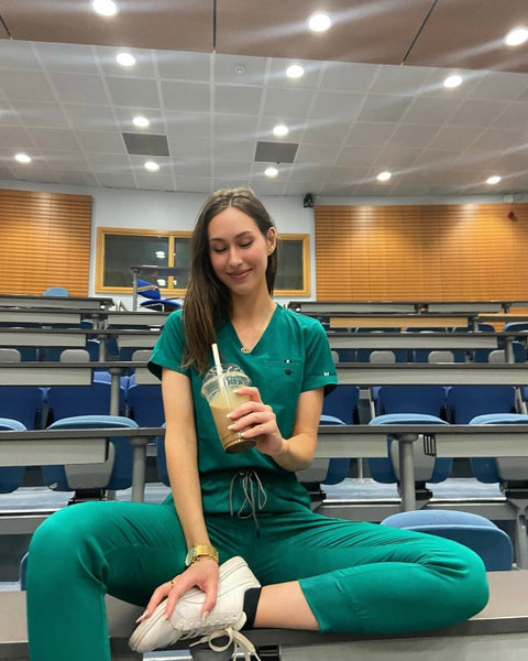 Med student green scrubs