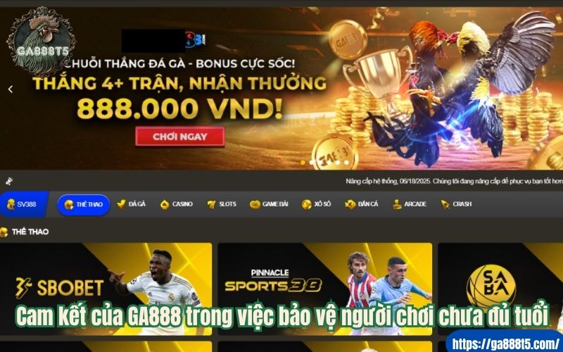 Cam kết của GA888 trong việc bảo vệ người chơi chưa đủ tuổi