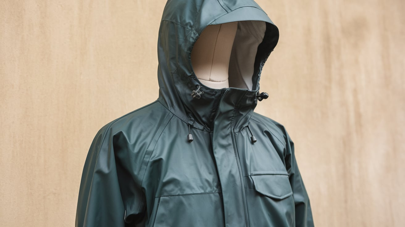 ﻿Waterproof .45mm Rain Jacket Mens With Hood