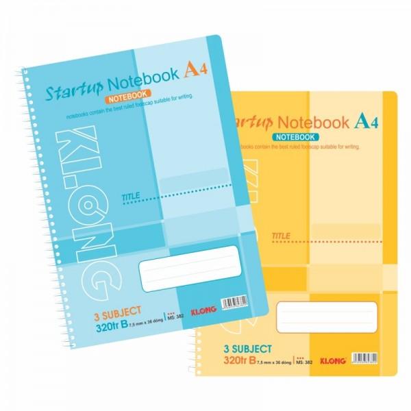 Sổ kẻ ngang lò xo đơn Startup A4 320 trang 58/92; MS: 382
