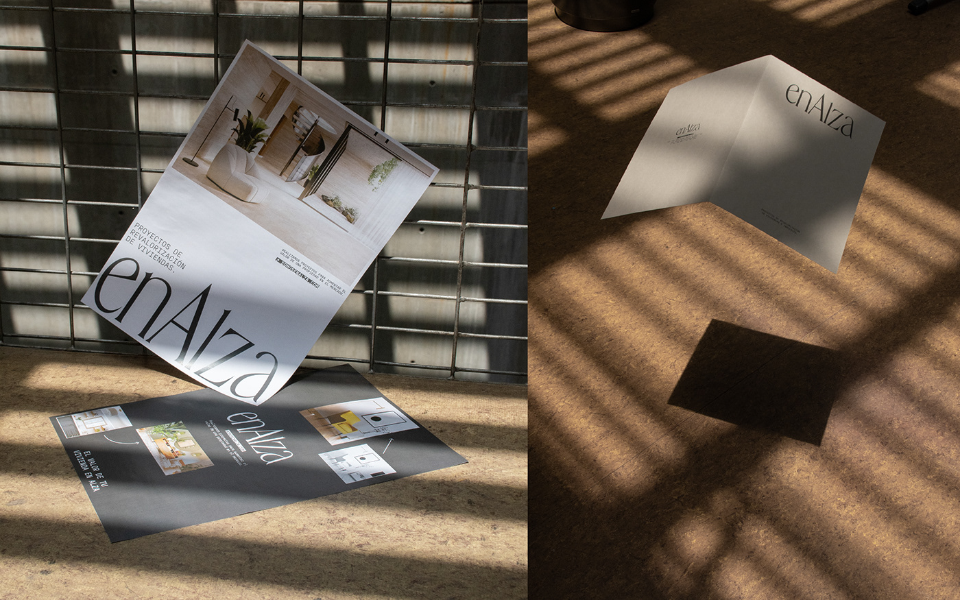 Branding: Poster and business folder for enAlza.