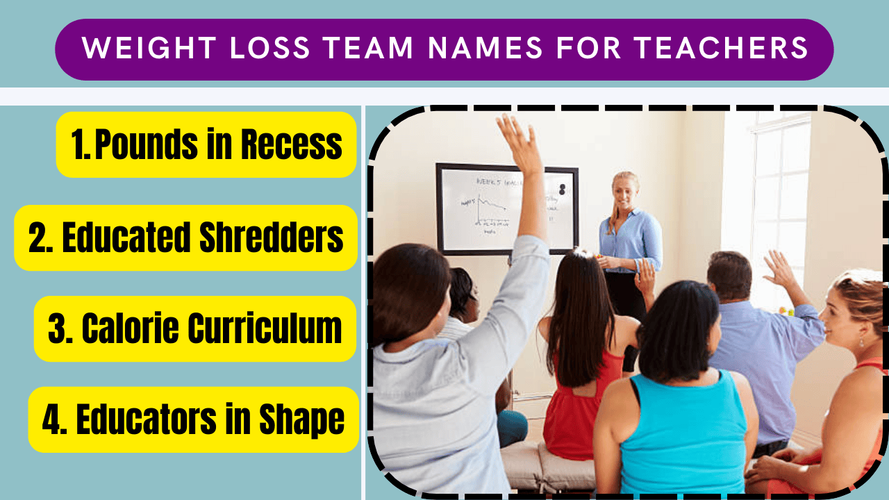 Weight loss team names for teachers