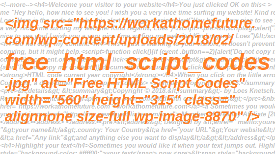 Codes de script HTML gratuits