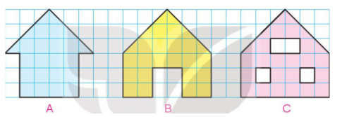 BÀI 53. LUYỆN TẬP CHUNGLuyện tập 1Bài 1: Số?Đáp án chuẩn:Bài 2:a) Tính chu vi hình chữ nhật có chiều dài 2 dm và chiều rộng 5 cm.b) Tính chu vi của hình chữ nhật có chiều dài 1 m và chiều rộng 2 dm.Đáp án chuẩn:Chu vi hình chữ nhật 24 dm.Bài 3: Một viên gạch hình vuông có cạnh 30 cm. Tính chu vi hình chữ nhật ghép bởi 3 viên gạch như thế. Đáp án chuẩn:Chu vi hình chữ nhật là 240 cm.Bài 4: Người ta đóng cọc để rào các vườn hoa. Biết rằng hai cọc cạnh nhau cách nhau 1 m (như hình vẽ).Bạn ong tìm đến vườn hoa có hàng rào dài nhất, bạn chuồn chuồn tìm đến vườn hoa có hàng rào ngắn nhất. Hỏi mỗi bạn sẽ tìm đến vườn hoa nào?Đáp án chuẩn:Chu vi hàng rào vườn hoa màu vàng là 14 mChu vi hàng rào vườn hoa màu đỏ  là 18 mChu vi hàng rào vườn hoa là 16 mVậy bạn ong sẽ tìm đến vườn hoa đỏ, bạn chuồn chuồn sẽ tìm đến vườn hoa vàng.Luyện tập 2Bài 1:a) Tính diện tích hình vuông có cạnh 9 cm.b) Tính diện tích hình chữ nhật có chiều dài 9 cm và chiều rộng 6 cm.Đáp án chuẩn:a) 81 cm2b) 54 cm2Bài 2: Một hình chữ nhật có chiều rộng 6 cm, chiều dài gấp đôi chiều rộng. Tính diện tích hình chữ nhật đó.Đáp án chuẩn:Diện tích hình chữ nhật là 72 cm2.Bài 3: Việt cắt được các miếng bìa như hình dưới đây. Hai miếng bìa nào có diện tích bằng nhau?Đáp án chuẩn:Tấm bìa B và C có diện tích bằng nhau .Bài 4: Một võ đài hình vuông có chu vi 36 cm. Tính diện tích của võ đài đó.Đáp án chuẩn:Diện tích của võ đài là 81 cm2.Luyện tập 3