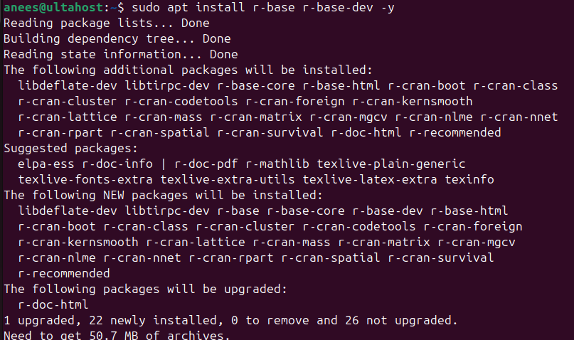 installing r on ubuntu