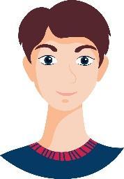 Brown-haired man in cartoon style. Portrait. Social media avatar. 3314284 Vector Art at Vecteezy