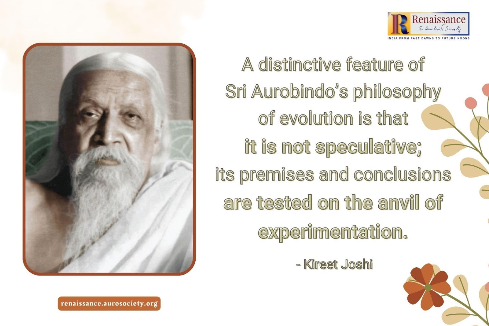 Sri Aurobindo's Concept of Evolution and Superman – I - Kireet Joshi