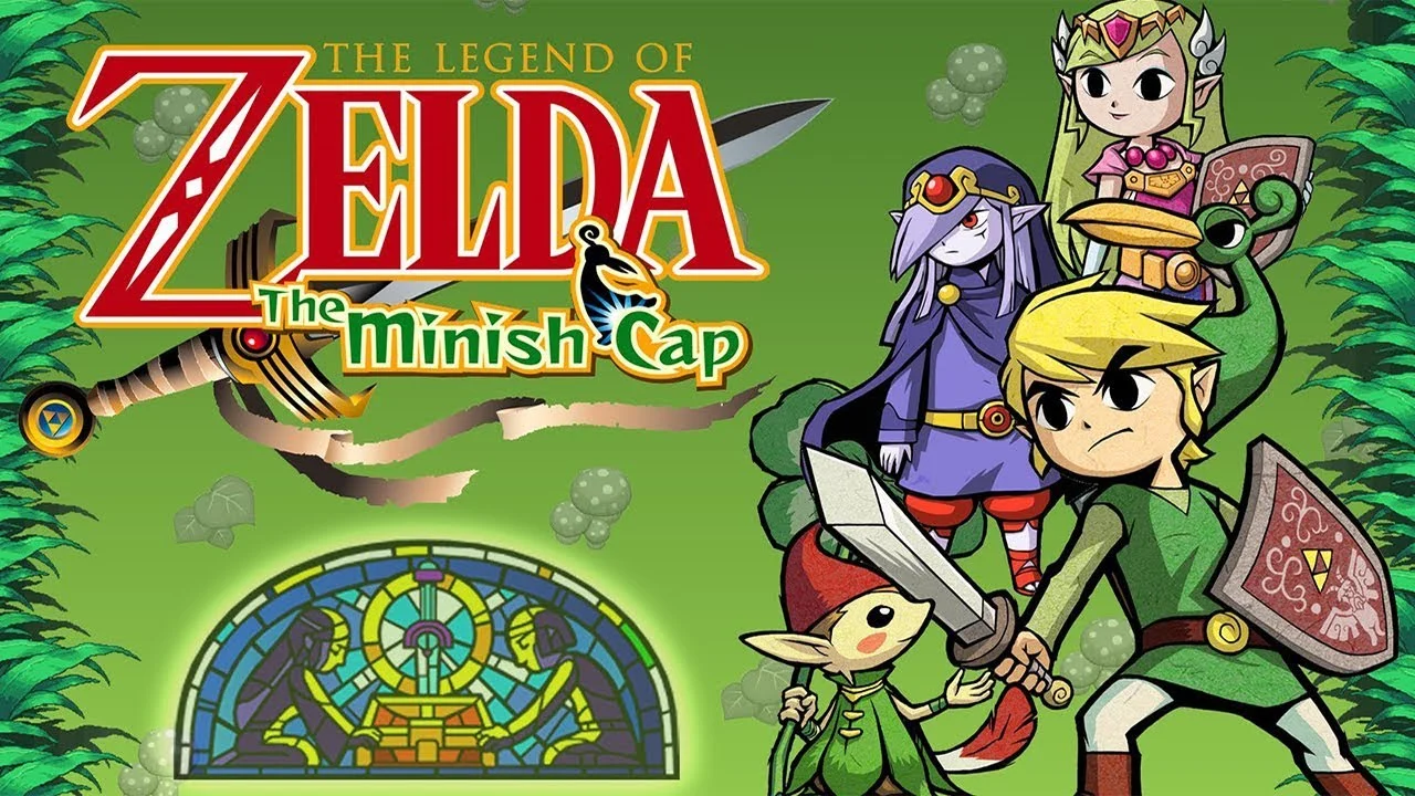 The Official Picture of The Legend of Zelda: Minish Cap featuring its characters, one of the best emulator games for Android.