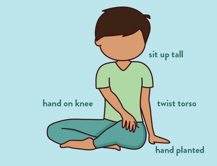 Seated Twist Yoga Pose