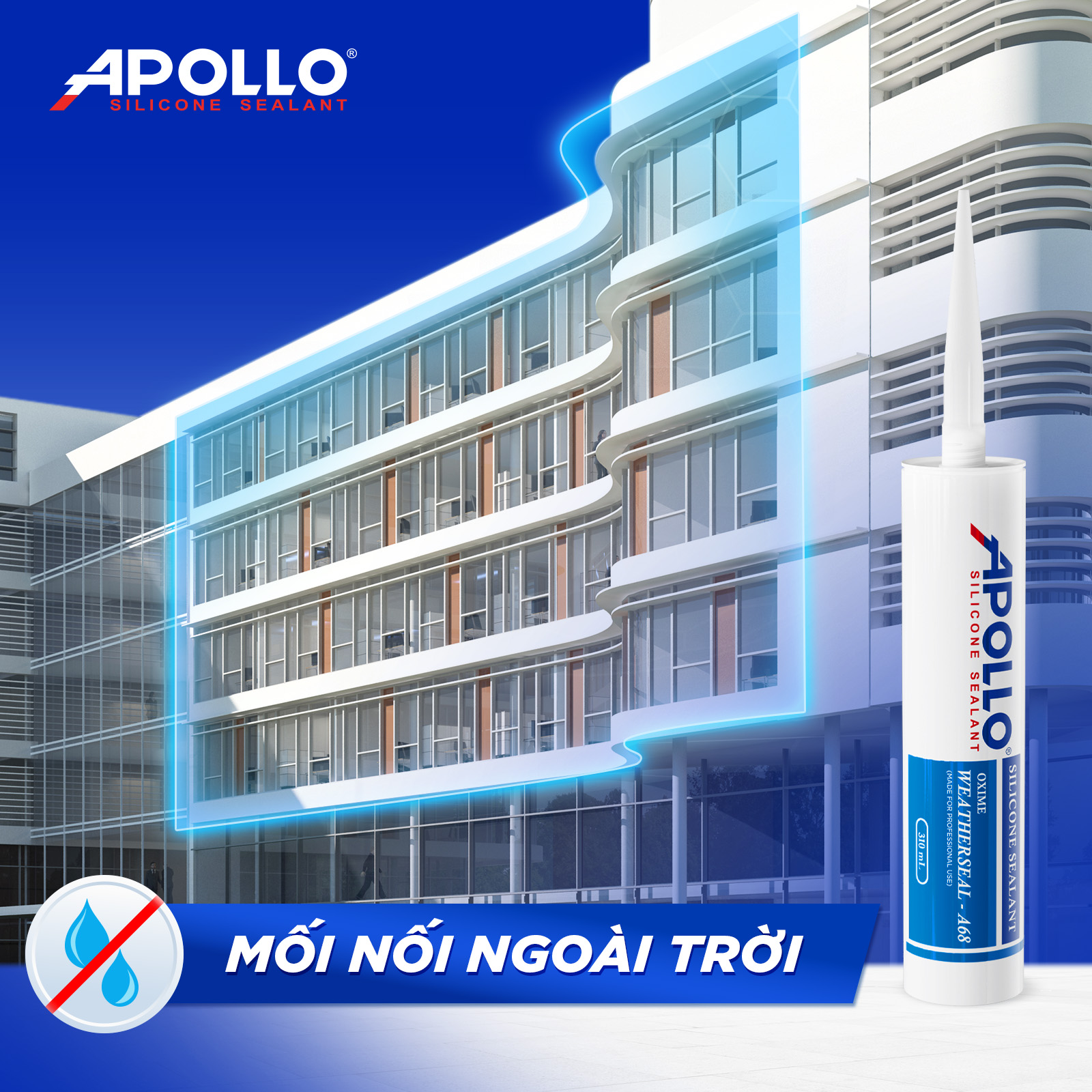 Apollo Weatherseal - A68 - Giải pháp chuyên biệt cho hạng mục thi công ngoài trời