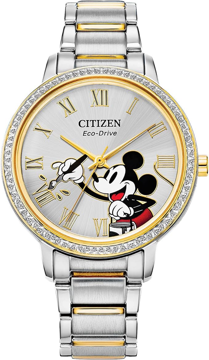 Mickey Mouse Two-Tone Stainless Steel Watch