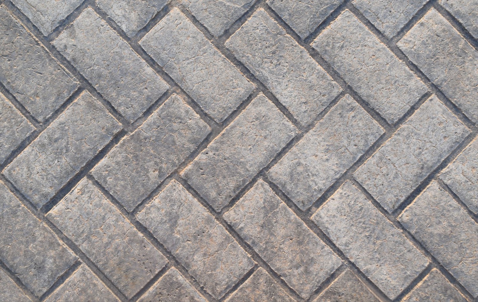 Stamped concrete with an ornate pattern. 