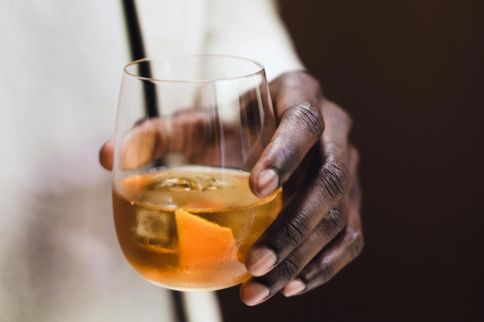 Refreshing spritz in a short glass