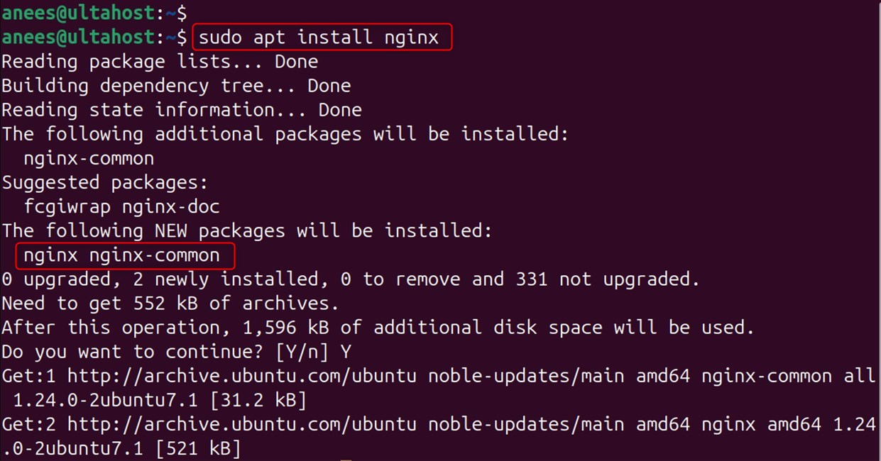 installing nginx