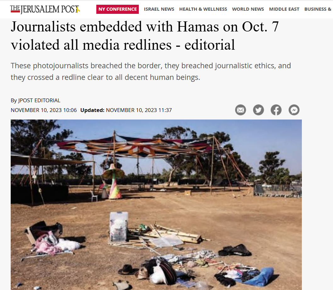 Journalists acted as accomplices to Hamas