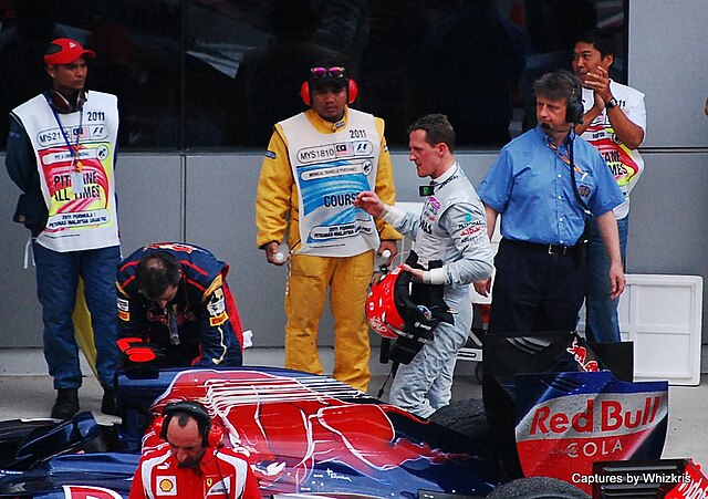 Schumacher e equipe