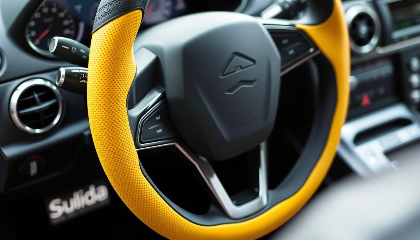 Sulida Sport Drive Silicone Steering Wheel Cover with textured grip