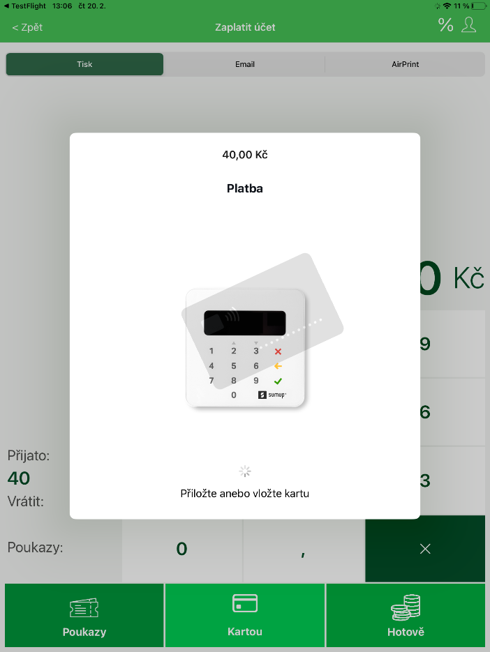 propojení SumUP a EcoPOS