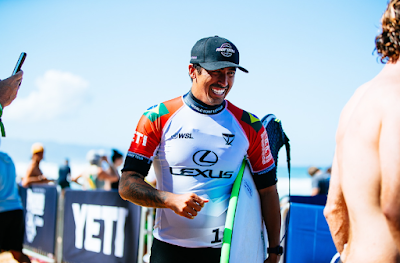 Miguel Pupo foi o único brasileiro a vencer sua bateria (Foto: Tony Heff/World Surf League)