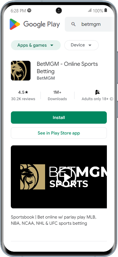 BetMGM sign up on mobile