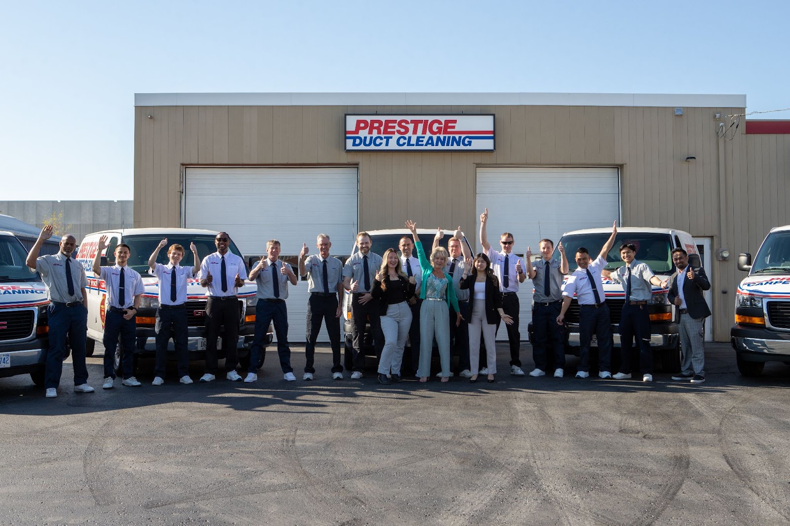 Team of rug and carpet stain removal experts at Prestige Carpet Cleaning