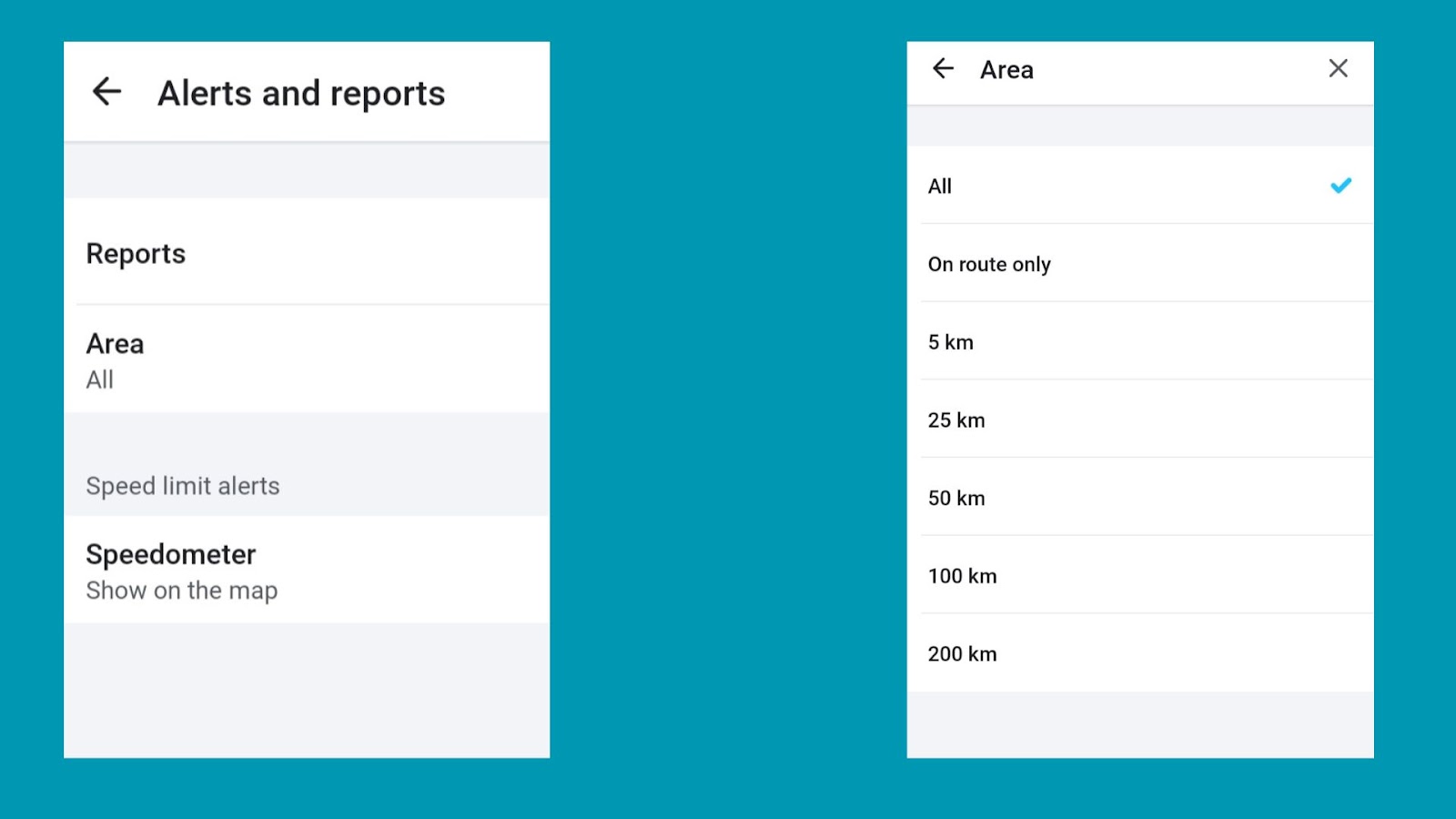 speedometer settings on waze app maps