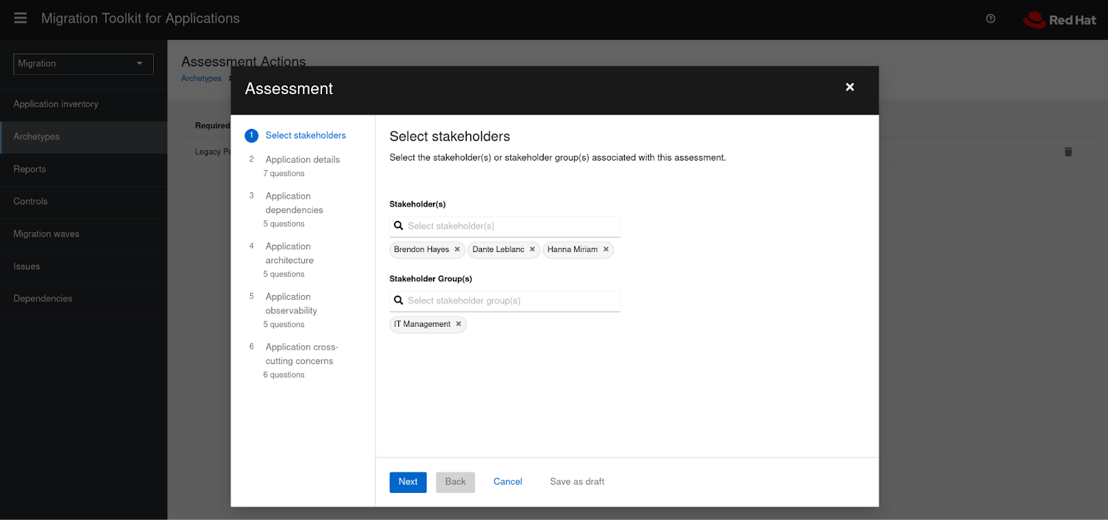 Image of assessment screen