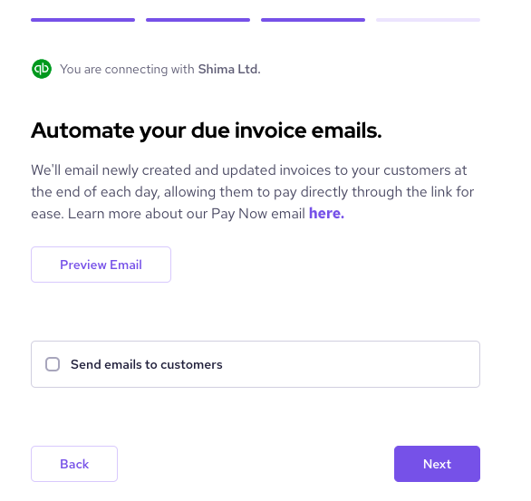 Automate your due QuickBooks invoice emails in Helcim