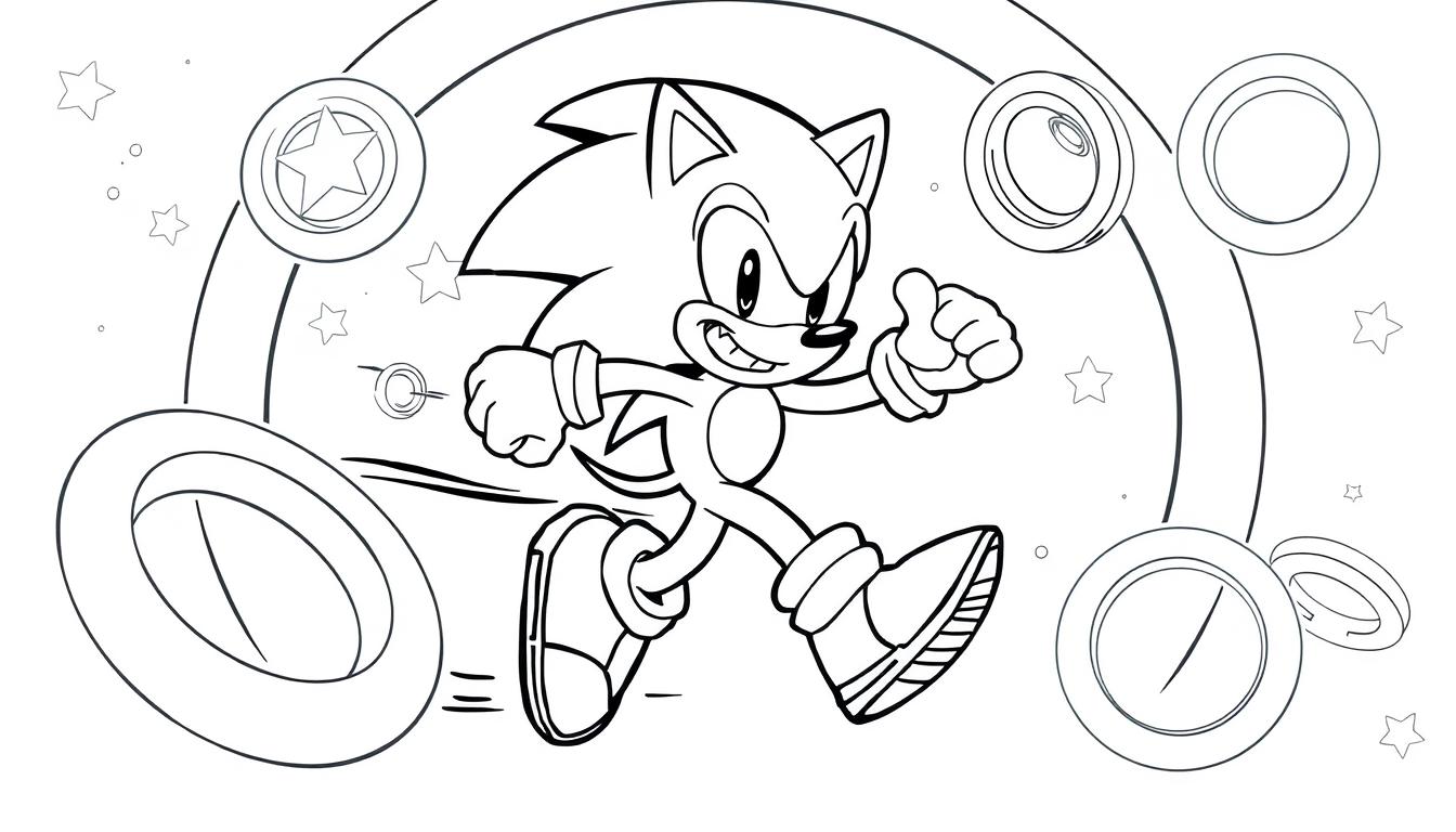 desenho sonic para colorir