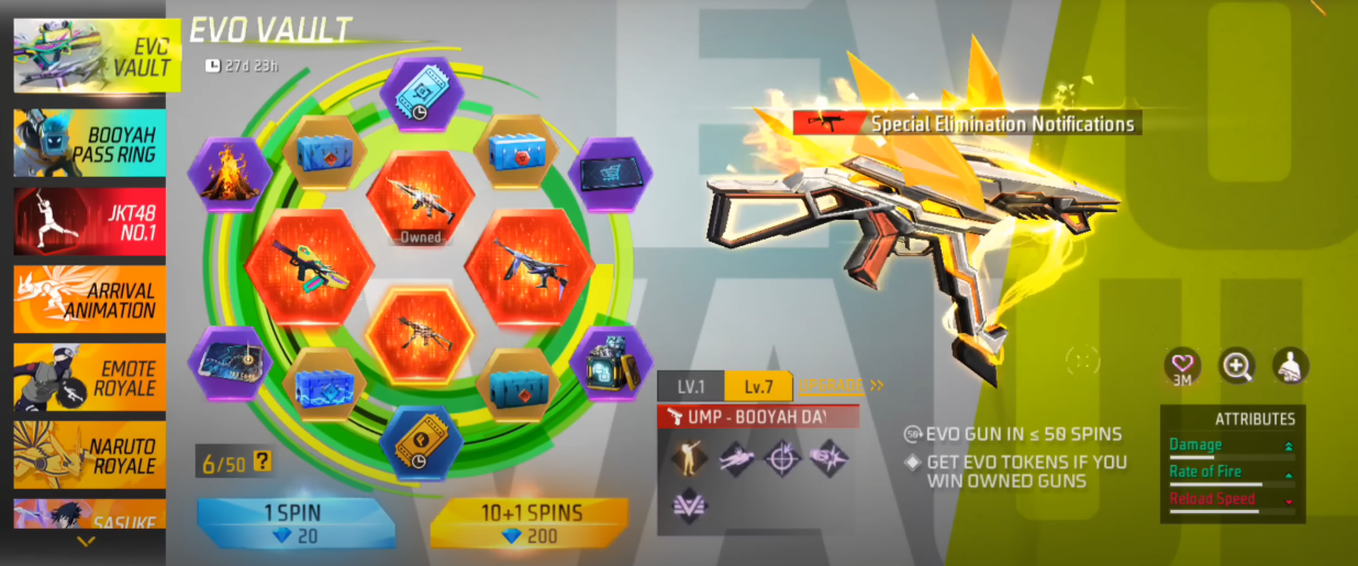 Free Fire Evo Vault February 2025: Grand Prizes, Spin Cost & Rewards
